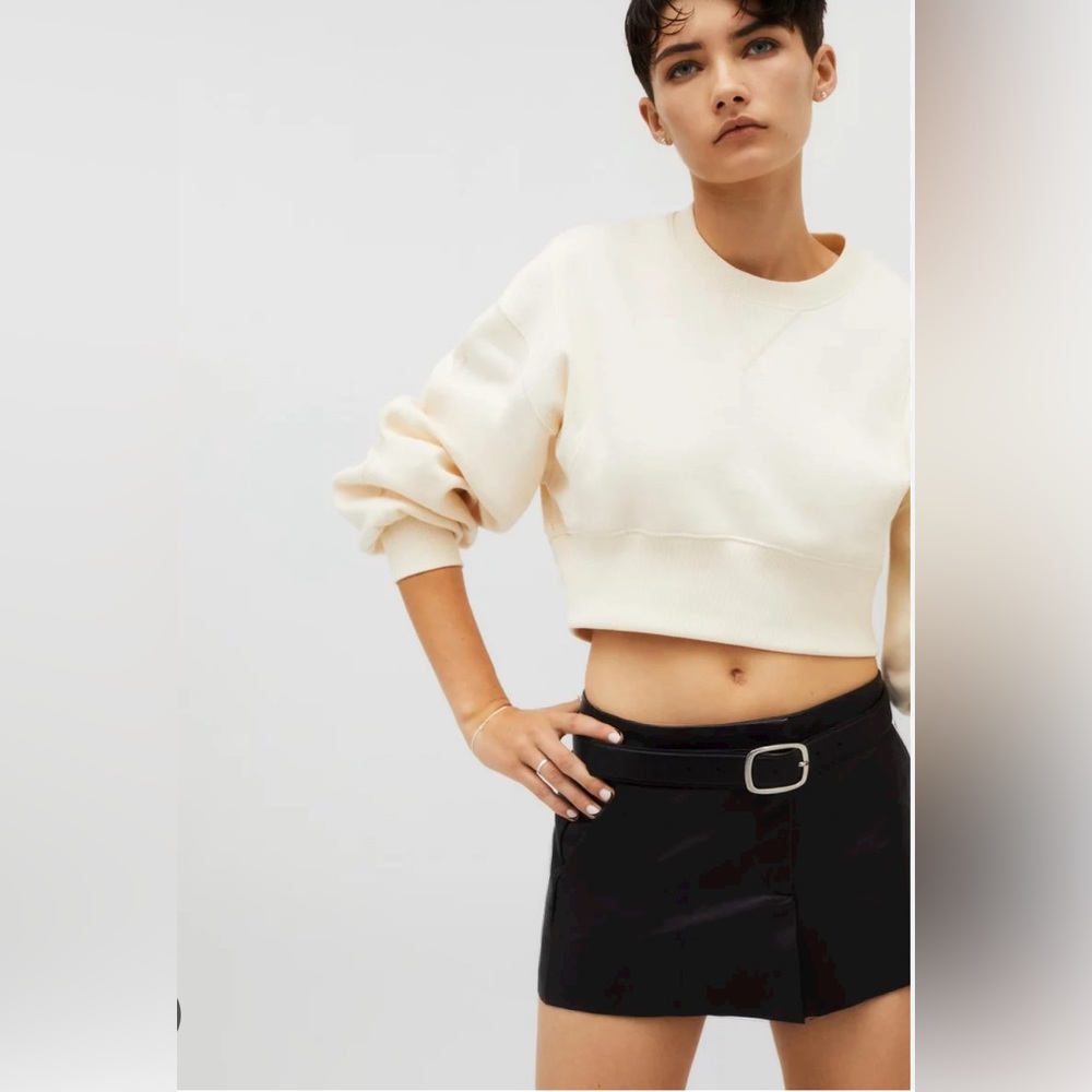 Zara x Kaia Gerber cropped sweatshirt